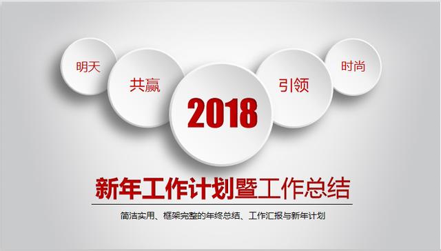 年终干货：新年工作计划暨工作总结万能模板（附精美PPT）