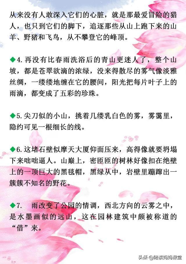 帮孩子们整理了小学阶段写作需要用到的好词好句好段，