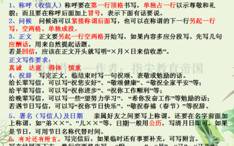 一封信的正确格式（附：标准信封的范文）