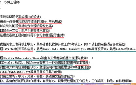 完整的简历是包含九个板块