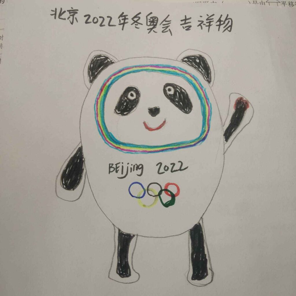 冬奥会吉祥物冰墩墩表情包（冰墩墩简笔画）