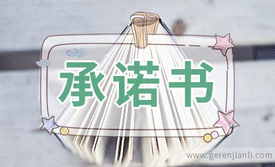 干部廉政承诺书范例