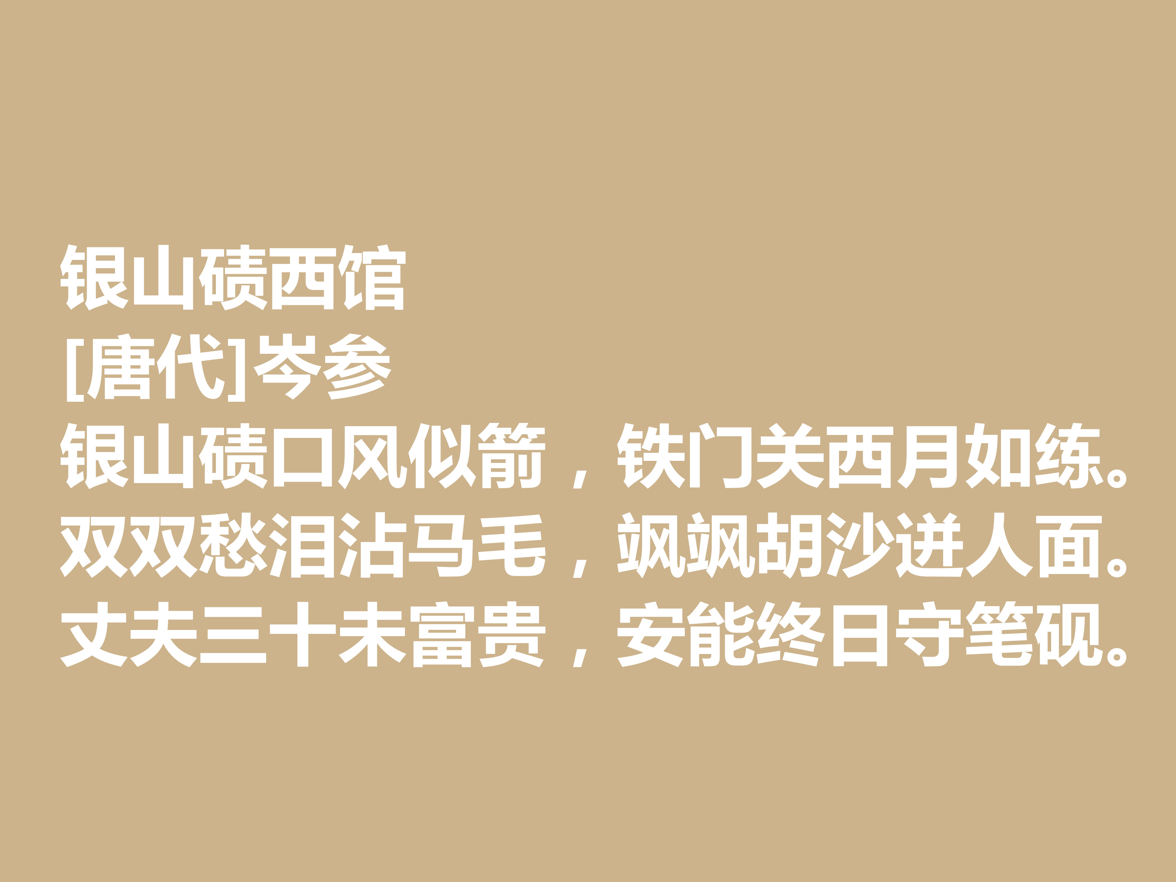 岑参的边塞诗有哪些（岑参最著名的十首边塞诗）