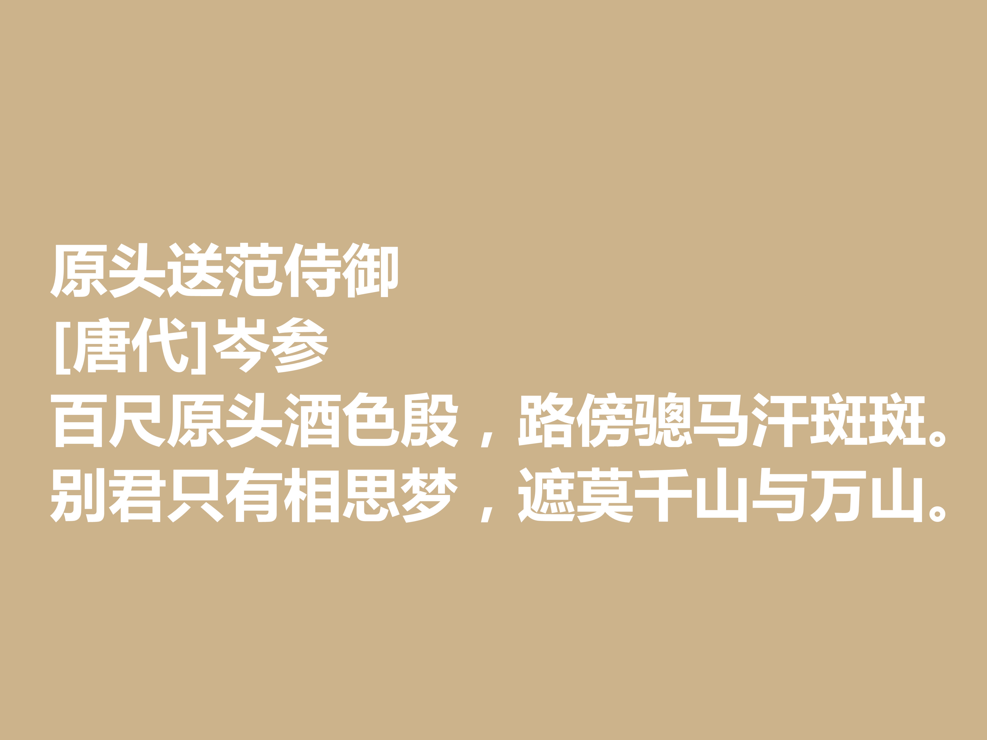 岑参的边塞诗有哪些（岑参最著名的十首边塞诗）