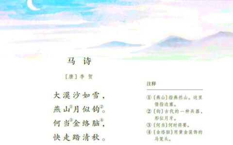 马诗意思翻译简单（马诗古诗赏析及解读）