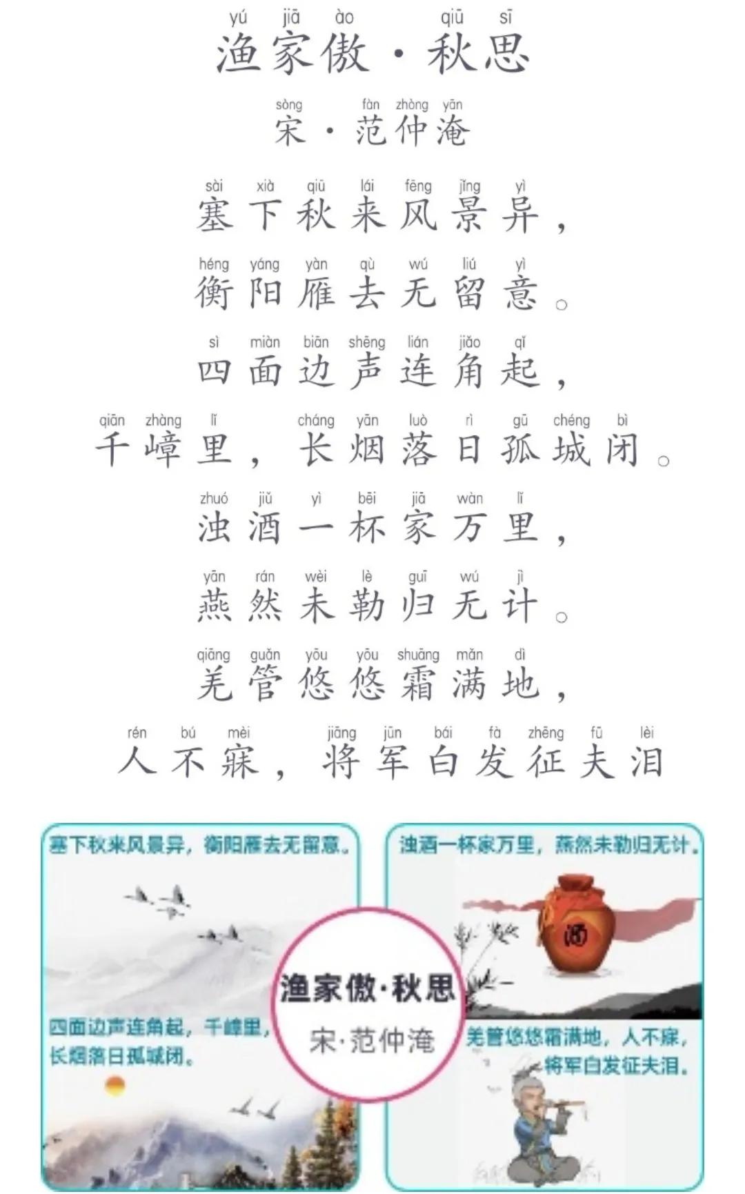 渔家傲秋思范仲淹诗词（渔家傲秋思赏析）