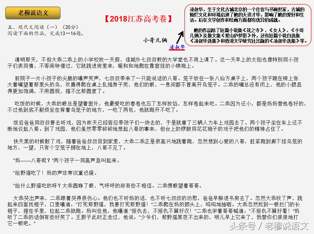 小哥儿俩阅读理解答案解析（小哥儿俩阅读理解详细分析）