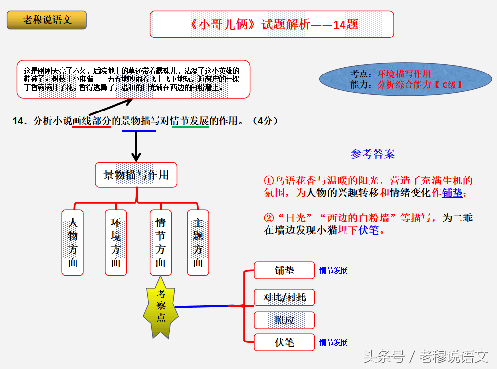小哥儿俩阅读理解答案解析（小哥儿俩阅读理解详细分析）