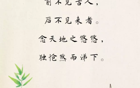 前不见古人后不见来者（前无古人后无来者全诗解释）