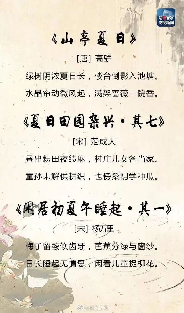 夏天古诗25首（小学关于夏天的古诗）
