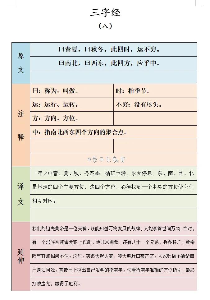 三字经原文全文及译文（三字经新版全文翻译）