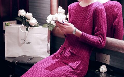 悠悠风情针织连衣裙