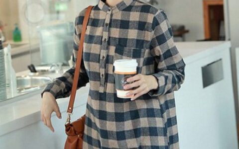 格纹单品 让春季回归小清新