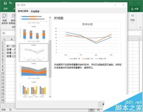 Excel2016表格数据怎么插入折线图