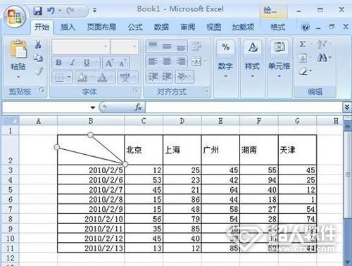 Excel怎么画斜线