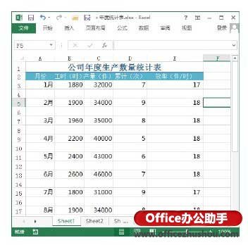 Excel工作表中隔行插入空白行的方法