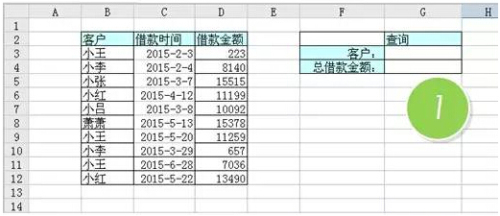 如何用Excel Sumif函数做查询模板统计客户在不同时间借款的总金额