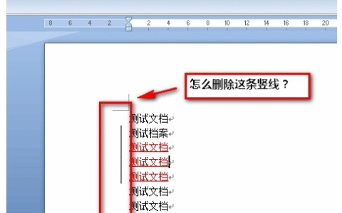 word文档前面有竖线怎么办