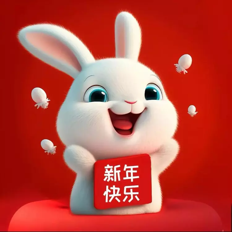 2023兔年的第一个祝福，小兔子乖乖把门开开，福禄寿财要进来
